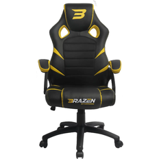 Padded Armrest Gaming Chairs Brazen Gamingchairs Puma Gaming Chair - Black/Yellow