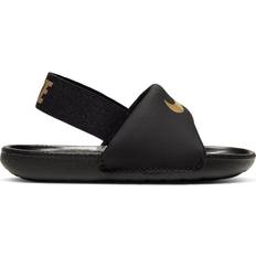 Nike Slippers Children's Shoes Nike Kawa Slide TD - Black/Metallic Gold