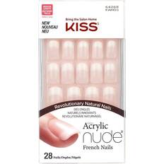 Unghie Finte & Decorazioni Unghie Kiss Salon Acrylic French Nude Medium 28 pz