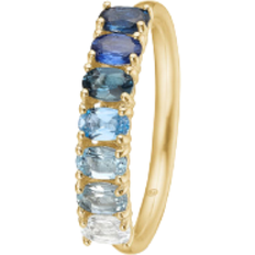 Allianceringe - Guld Mads Z Poetry Ring - Aquamarine/Topaz/Sapphire