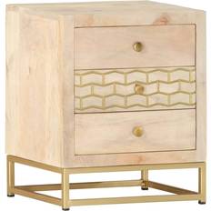 Gold Bedside Tables vidaXL 286504 Bedside Table 30x40cm