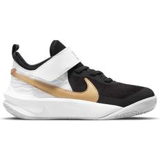 Nike Team Hustle D 10 Little Kids' Shoes - Black/Metallic Gold/White-Photon Dust