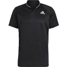 Black - Tennis Tops Adidas Club Tennis Ribbed Polo Shirt Men - Black/White