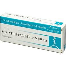 Sumatriptan - Värk & Feber Receptfria läkemedel Sumatriptan Mylan 50mg 2 st Tablett