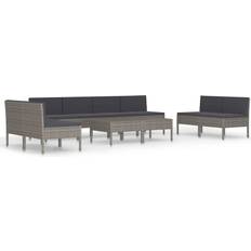 8 Loungesæt Havemøbler vidaXL 3056980 Loungesæt, 2 borde inkl. 8 sofaer