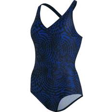 Mesh Swimsuits Speedo Lexi Printed Swimsuit - Black/Blue