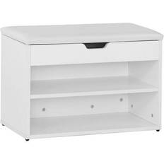 Noir Bancs de Rangement FSR25 Banc de Rangement 60x44cm