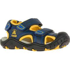 Faux Leather Sandals Kamik Kid's Seaturtle 2 - Navy/Citrus