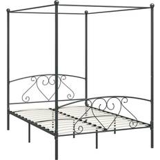 160 cm - Hvid - Metal Sengerammer vidaXL Four-Poster 198cm Sengeramme 160x200cm