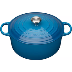 Cookware Le Creuset Marseille Blue Signature Cast Iron Round with lid 1.4 gal 10.2 "