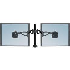 Table Stand Screen Mounts Fellowes Professional Series Depth Adjustable Dual Monitor Arm