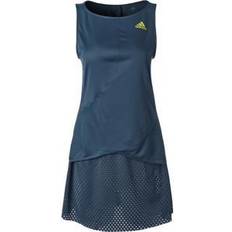 Blåa - Tennis Klänningar adidas Tennis Heat.RDY Primeblue Dress Women - Crew Navy/Acid Yellow