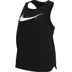 Juoksu - Polyesteri Topit Nike Swoosh Running Tank - Black/Silver