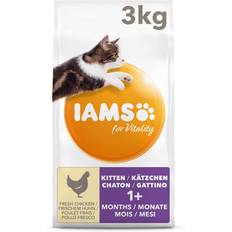 Iams cat chicken 3kg IAMS Vitality Kitten Food with Fresh Chicken 3kg