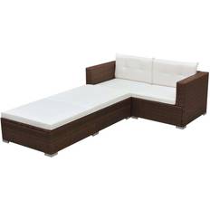 Justerbart ryggstöd Loungeset Utemöbler vidaXL 42747 Loungeset, Bord inkl. 1 Stolar & 2 Soffor