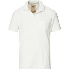 Solid Terry Polo Shirt - White