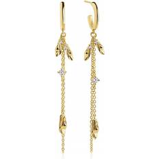 Sif Jakobs Vulcanello Double Chain Earrings - Gold/Transparent