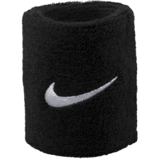 Elastan / Lycra / Spandex - Unisex Svettebånd Nike Swoosh Wristband 2-pack - Black/White