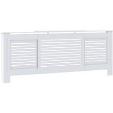 vidaXL Cubierta Para Radiador MDF Blanco 205 cm