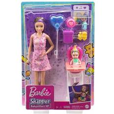 Barbie skipper babysitter Mattel Barbie Babysitter Color Change Baby Doll with Dining Chair