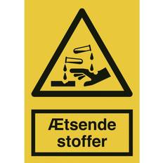 Durable Advarselsskilt ætsende stoffer A4