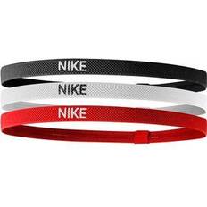 Dam - Multifärgade Kläder Nike Elastic Hair Bands 3-pack Unisex - Black/White/University Red