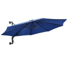 Bleu Parasols vidaXL Parasol Mural Avec Mât Métallique 300 cm Taupe Balcon Jardin 300cm