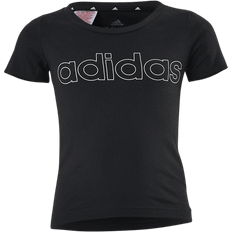 Adidas Tyttö Paidat Adidas Girl's Essentials T-shirt - Black/White (GN4042)