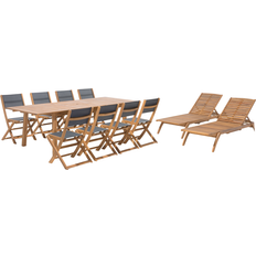 Extension/Optional Extension Patio Dining Sets Beliani Cesana Patio Dining Set, 1 Table incl. 8 Chairs