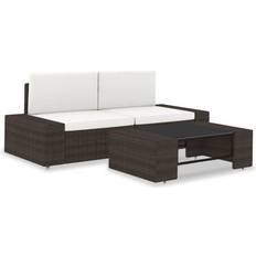 VidaXL Loungesæt Havemøbler vidaXL 49517 Loungesæt, 1 borde inkl. 2 sofaer