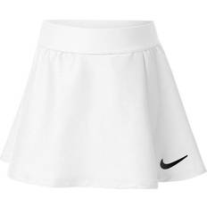 Polyester Röcke Nike Older Kid's Court Dri-FIT Victory - White/Black (CV7575-100)