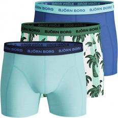 Björn Borg 3XL Miesten alusvaatteet Björn Borg Palmstripe Essential Shorts 3-pack - Blue Tint