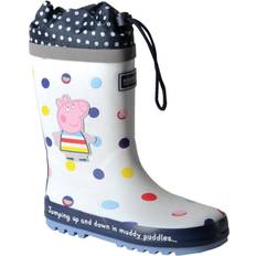 Peppa Pig Splash Wellingtons - White Polka