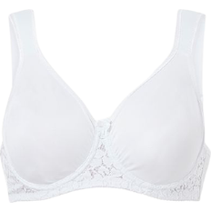 Smooth Lacy Underwired T-shirt Bra - White