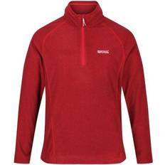 Regatta Montes Lightweight Half Zip Mini Stripe Fleece Top - Chinese Red Black