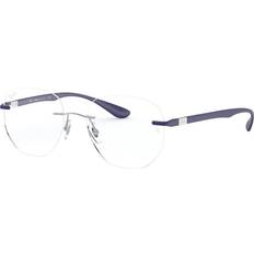 Rond Brillen en leesbrillen Ray-Ban RB8766 Zand blauw Montuur Helder Glazen 51-17