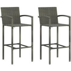 Gray Garden Chairs vidaXL 313453 2-pack