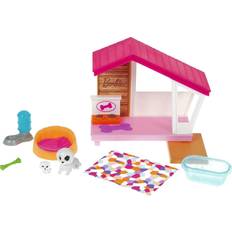 Barbie Mini Playset with 2 Pet Puppies Doghouse & Pet Accessories GRG78