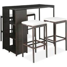 vidaXL 3064913 Bargrupp, 1 Bord inkl. 4 Stolar