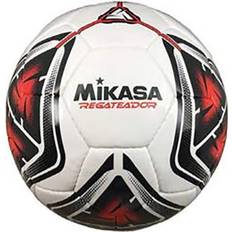 Cuero - Grande Balones de fútbol Mikasa Balón Fútbol Regateador Rojo,Blanco