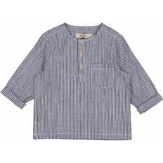 Wheat Shirt Bjørk - Cool Blue Stripe