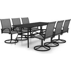 vidaXL 3060285 Set da pranzo per patio, 1 Tavolo incluso 6 Sedie