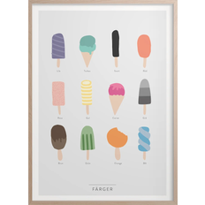 Kunskaps Tavlan Färger Poster 50x70cm