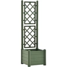 Blomlåda spalje vidaXL odlingslåda med spaljé 43x43x142cm