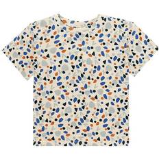 Soft Gallery Asger T-shirt - Powder Puff AOP Fugura (452-039-906)