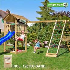 Gungställning och rutschkana Jungle Gym Cottage Play Tower with Climb Module Xtra