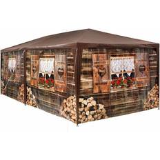 Gazebo side panels tectake Gazebo with 6 Side Panels 6x3 m