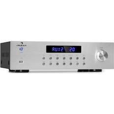 Batterij Versterkers en Ontvangers Auna AV2-CD850BT 4-zone stereo-versterker 5 x 80W RMS bluetooth USB FM zilver