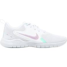 Nike Flex Experience Run 10 W - White/Green Glow/Football Grey/Violet Shock