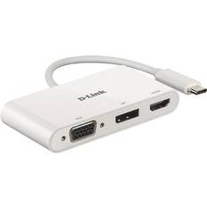 D-Link USB C-HDMI/VGA/Displayport M-F 0.1m